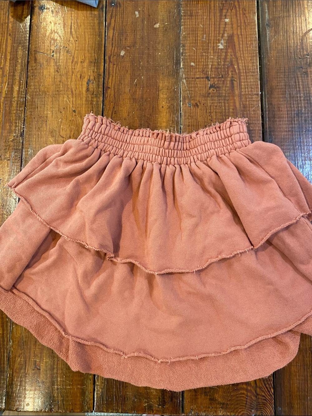 aerie Dusty Rose Tiered Mini Skirt